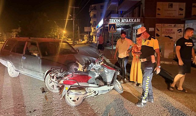 Gazipaşa'da otomobil ile motosiklet çarpıştı: 1 yaralı