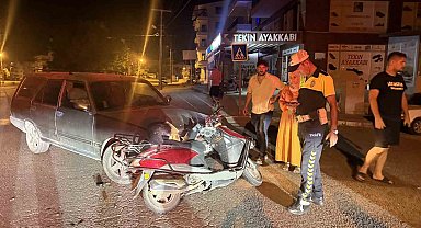 Gazipaşa'da otomobil ile motosiklet çarpıştı: 1 yaralı