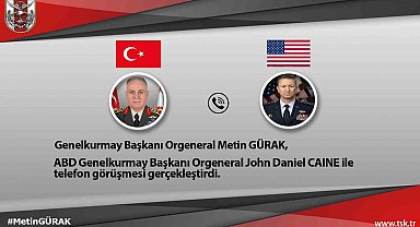 Genelkurmay Başkanı Gürak, ABD'li mevkidaşı ile görüştü