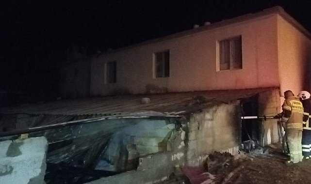 Gölbaşı'nda ahır yangını korkuttu