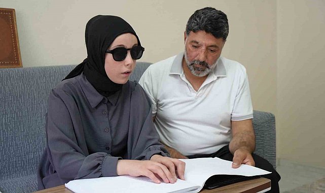 Görme engelli Esma Nur'un en büyük destekçisi babası