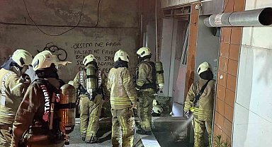 Güngören'de tekstil malzemesi üretimi yapan firmada korkutan yangın