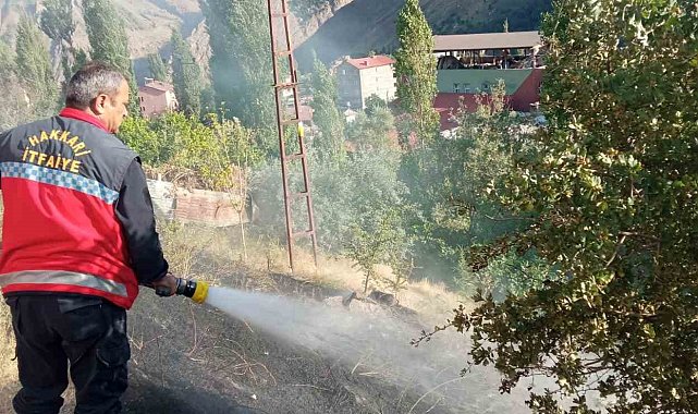 Hakkari itfaiyesinden yangın mesaisi