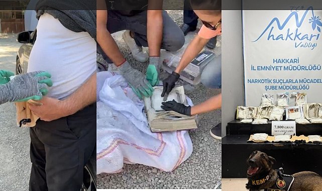 Hakkari'de kitap ve korse içerisinde 7 kilo metamfetamin ele geçirildi