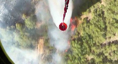 Helikopterden kaydedilen görüntü yangının boyutunu gözler önüne serdi