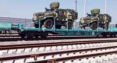 İhraç edilen zırhlı muharebe araçları Marmaray hattını kullanarak tren ile Avrupa'ya gönderiliyor