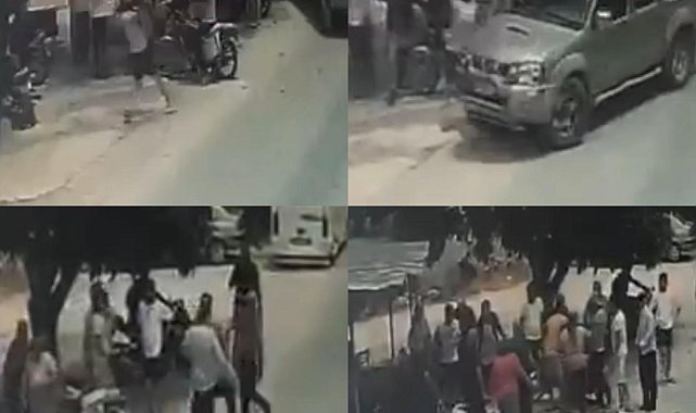 İki farklı olayda araçla insanlara çarptılar: O anlar kamerada