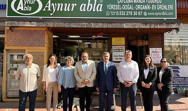 İnceciköz'e manda yoğurdu ikram ettiler