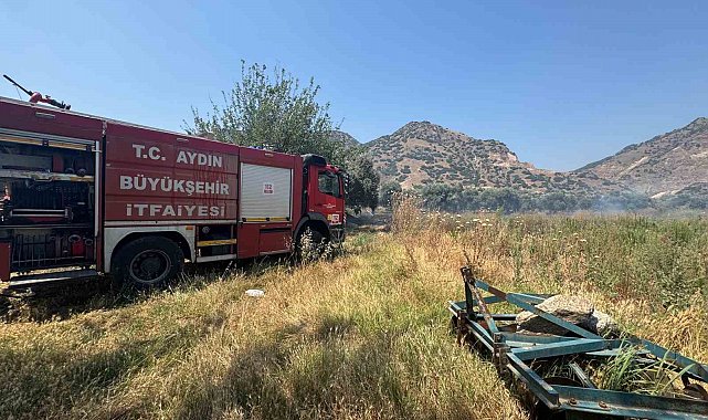 İncirliova'da zirai alanda çıkan yangın söndürüldü