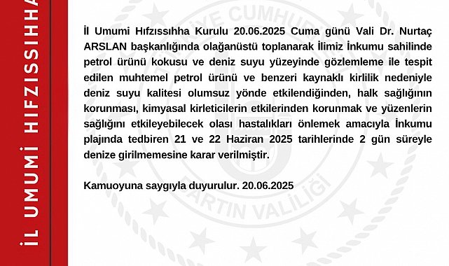 İnkumu'nda hafta sonunda denize girmek yasaklandı