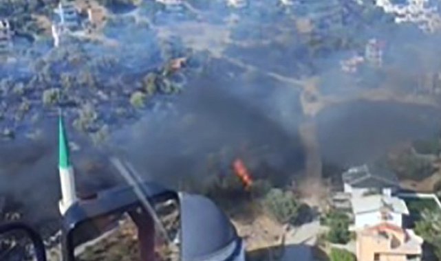 İzmir'de bir yangın da Dikili'de