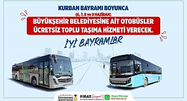 Kahramanmaraş'ta belediye otobüsleri bayramda ücretsiz hizmet verecek