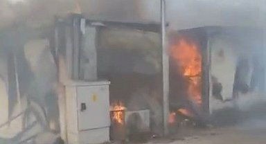 Kahramanmaraş'ta konteyner yangını