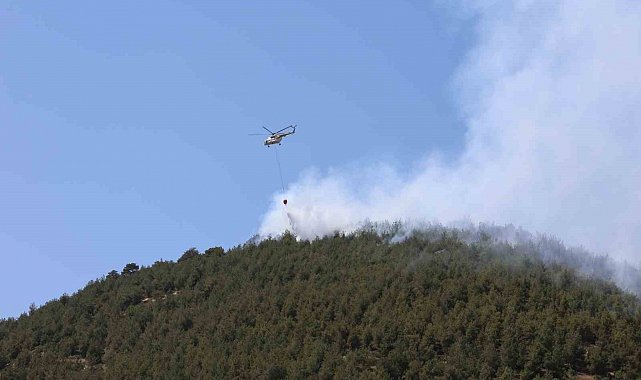 Kahramanmaraş'ta orman yangınlarından biri kontrol altına alındı, diğeri sürüyor