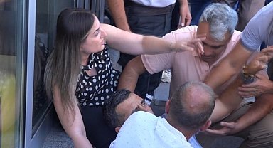 Kaldırıma çıkan araç, bankanın güvenlik görevlisine çaptı