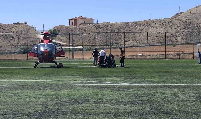 Kalp krizi geçiren hasta hava ambulansı ile Malatya'ya sevk edildi