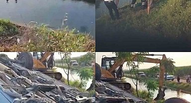 Kanala devrilen pikap, baba ve iki kızına mezar oldu