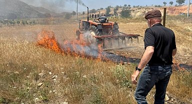 Karaman'da 200 dekar ekili alan kül oldu