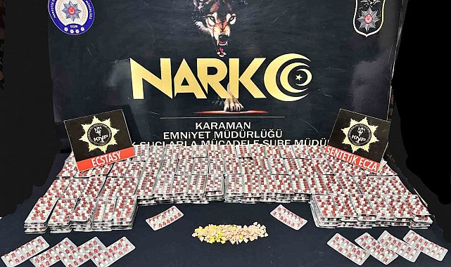 Karaman'da 6 bin 74 adet uyuşturucu hap ele geçirildi