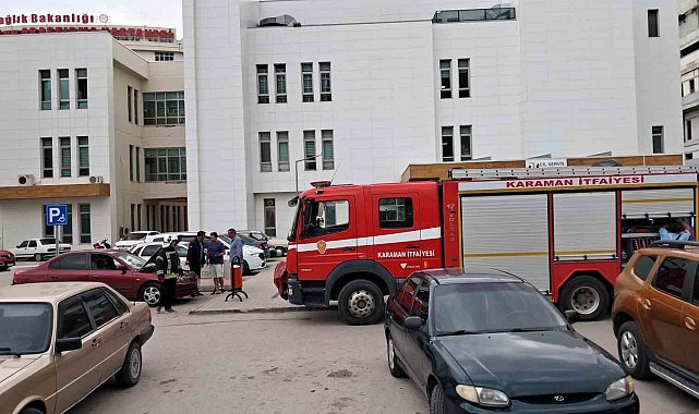 Karaman'da araç yanıyor ihbarı ekipleri harekete geçirdi