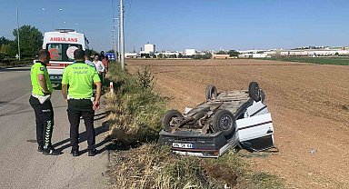 Karaman'da otomobil devrildi: 1 yaralı