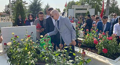 Karaman'da şehitlik ziyareti