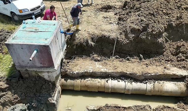 Karasu Ovası'nda sulama hattı arızası onarıldı