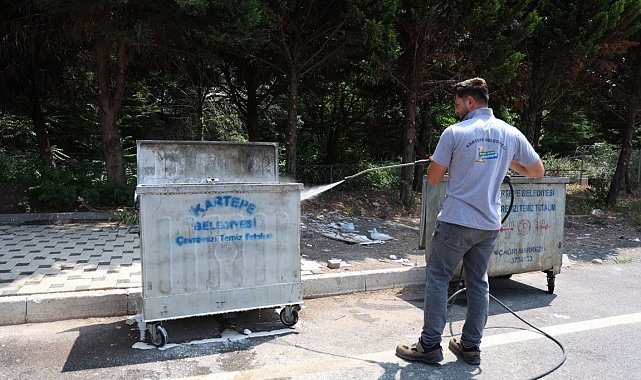 Kartepe'e çöp konteynerleri yıkanıyor