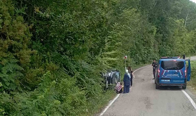 Kastamonu'da takla atan cipteki 1 kişi yaralandı