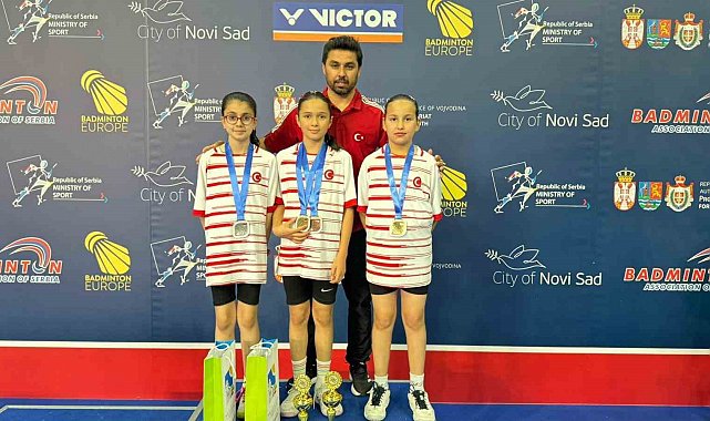 Kayserili Badmintoncular Sırbistan'da madalyaları topladı