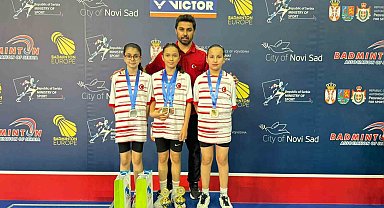 Kayserili Badmintoncular Sırbistan'da madalyaları topladı