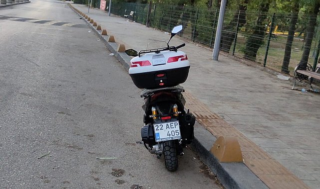 Keşan'da sokak köpeklerinden kaçmaya çalışırken devrilen motosikletin sürücüsü yaralandı