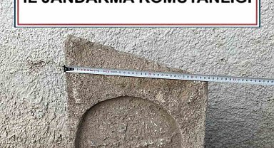 Kırşehir'de Bizans dönemine ait mezar steli ele geçirildi