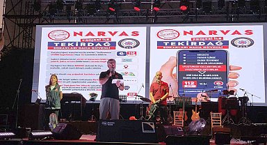 Konser sahnesinden "NARVAS" uygulaması tanıtıldı