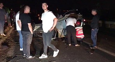 Kontrolden çıkan otomobil ters döndü: 2 yaralı