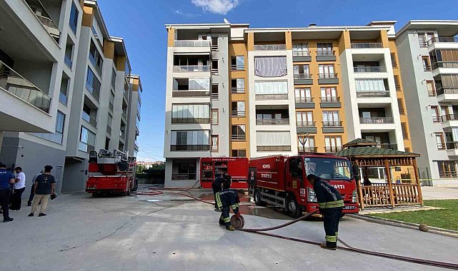 Konya'da dairede çıkan yangın paniğe neden oldu