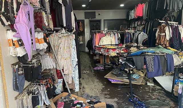 Konya'da iş yerinin bodrumunda yangın