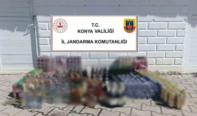 Konya'da jandarmadan izinsiz alkollü içecek satışına darbe