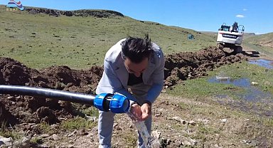 Köylünün yüz yıllık su hasreti sona erdi