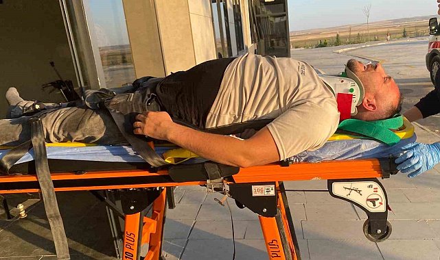 Koyun sürüsüne çarpan otomobilin sürücüsü yaralandı