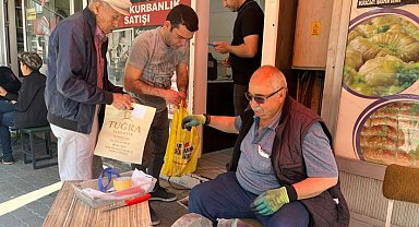 Kütahya Tavşanlı'da bayram öncesi bıçak bileme yoğunluğu