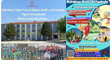 Kütahya'ya da spor ortaokulu açılıyor