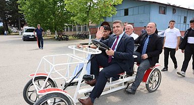 Lise öğrencilerinin bisiklet projesi dikkat çekti