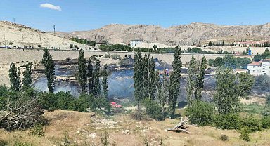 Malatya'da ot yangını