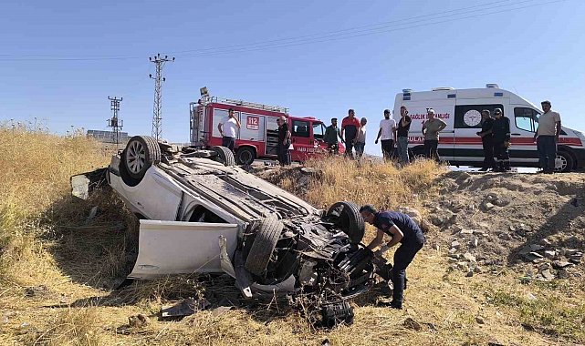 Mardin'de şarampole devrilen otomobilin sürücüsü yaralandı