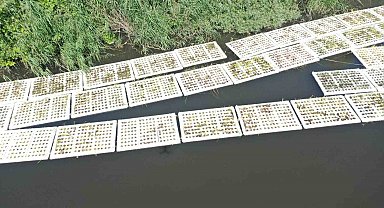 Marmara Denizi'ni besleyen derelerde "Yüzer Ada Projesi" hayata geçirildi