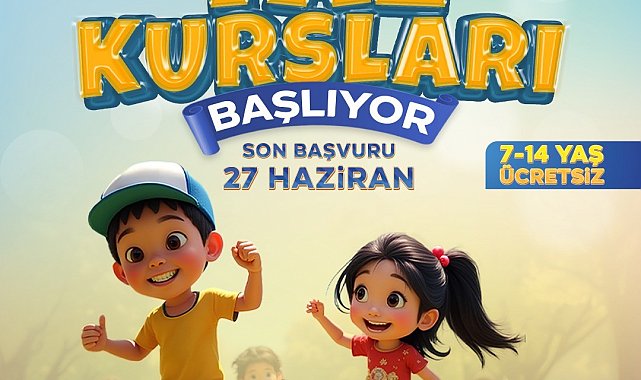 Melikgazi Belediyesi Yaz Kursları için son başvuru 27 Haziran