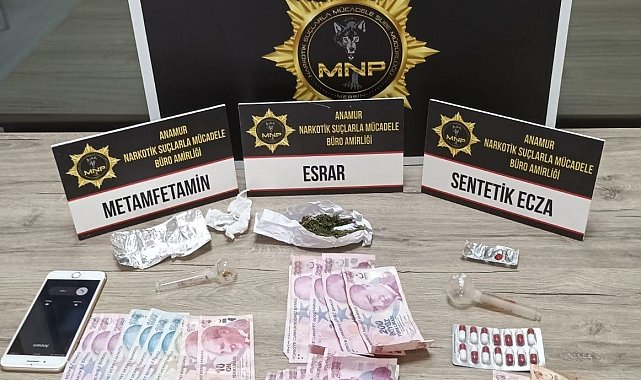 Mersin Anamur'da uyuşturucu ile mücadele 3 şüpheli yakalandı
