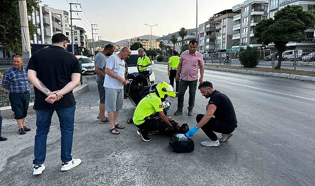 Milas'ta otomobil ile motosiklet çarpıştı: 1 yaralı