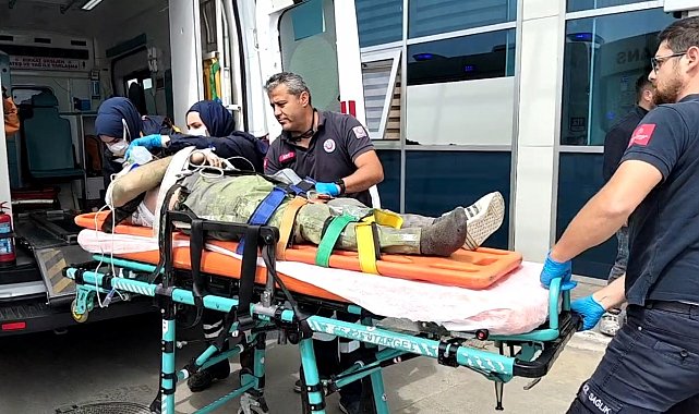 Minareden düşen işçi ağır yaralandı